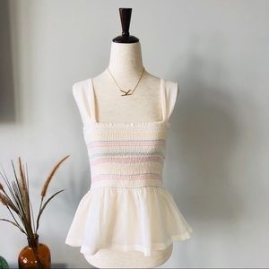 Madewell Smocked Tank Top